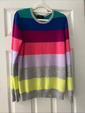 NWOT Cashmere Charter Club Multicolor Striped Crewneck Sweater